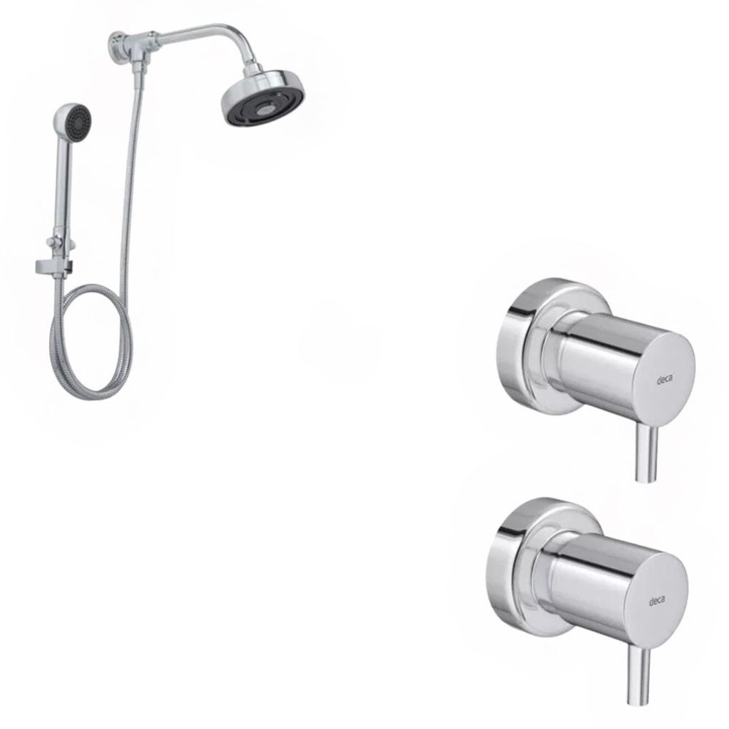 Kit Chuveiro Acqua Plus C/ Desvi + 2 Acab De Registro Link Deca ...