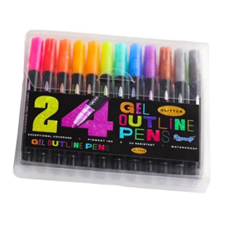 12-color Shimmer Outline Markers Set - Perfect For Kids Ages 8-12,  Doodling, Drawing, Card Making & Calligraphy! - Temu Germany