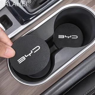 Para BYD Atto 3 Yuan F3 E6 F0 G3 I3 Plus Ea1 Song Max Tang Dmi 2din Pro E2 2Pcs Almofada De Couro Carro Com Emblema De Água