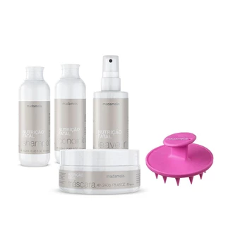 KIT NUTRIÇÃO FATAL COMPLETO + ESCOVA SHAMPOO BRUSH MADAMELIS LOJA OFICIAL