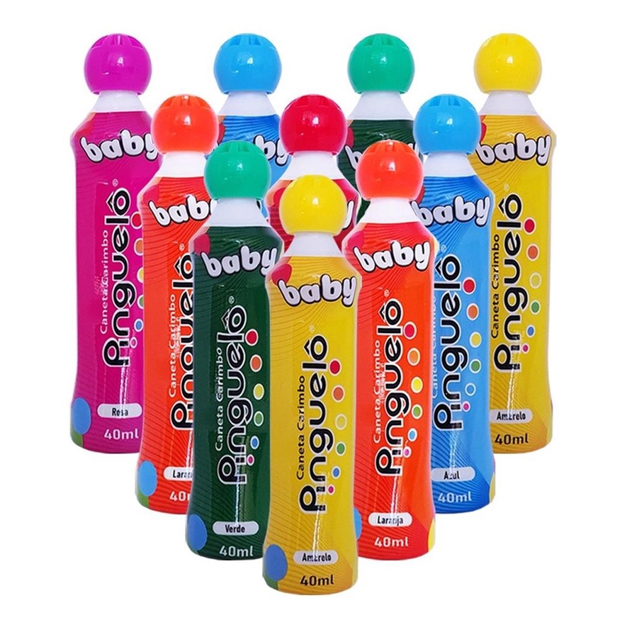 Caneta Pinguelo Baby Kit Com 10 Unidades