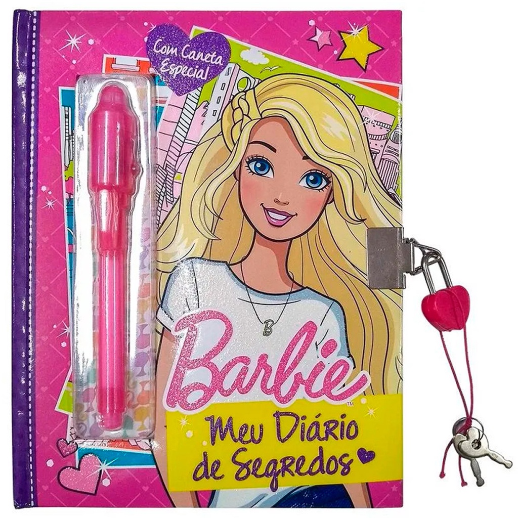 Meu Diario De Segredos Barbie com Caneta e Cadeado | Shopee Brasil