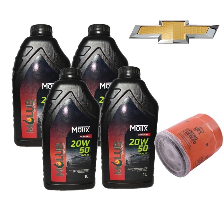 KIT 20W50 MINERAL API SL + FILTRO GM | Shopee Brasil