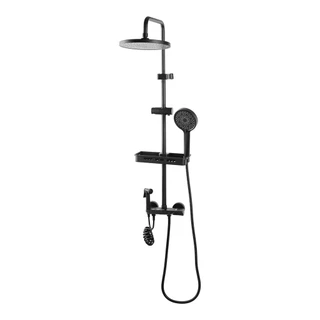 Ducha Chuveiro Modular Piano Redondo Pingoo Preto em Oferta na Shopee