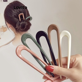 Lovito Grampos De Cabelo Básicos Em Grampo De Cor Casual Simples Morandi Para Mulheres LFA10181