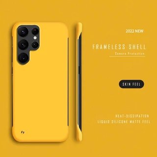 Capa Fina Sem Moldura Fosco Cor Sólida Para Samsung Galaxy S24 S23 Ultra Plus S23 FE Nota 20 Skin Feeling Hard PC Back Cover