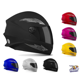 Capacete New Liberty Four Fechado Com Viseira Fumê Pro Tork Feminino Masculino Barato-preto Fosco