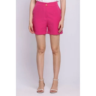 Short Feminino Viscose Alfaiataria Polo Wear Rosa Escuro