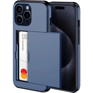 Para iPhone 15 14 13 12 11 Pro Max Case Com Porta-Cartões-Carteira Compatível Carregamento Sem Fio Slot De Cartão Oculto Homens E Mulheres Plus