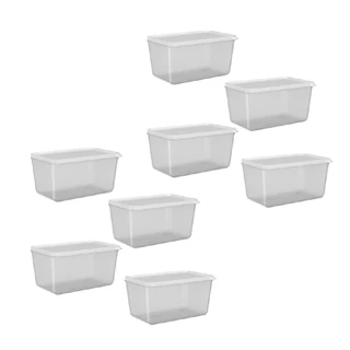 Kit Conjunto 8 Potes 600 Ml Alimentos Basic Natural Coza