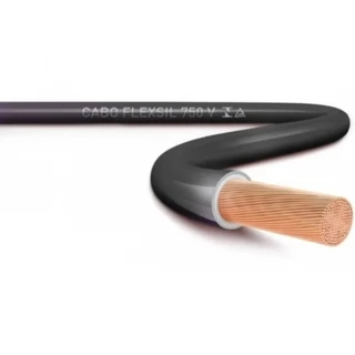 CABO ELETRICO FLEXIVEL 10MM PRETO 1 METRO COBRECOM IMETRO