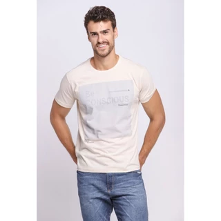 Camiseta Masculina Malha Premium Com Estampa Polo Wear Off White