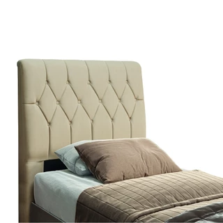 Cabeceira Para Cama Box Solteiro Istambul Com Capitonê 1m Suede Bege Dobuê