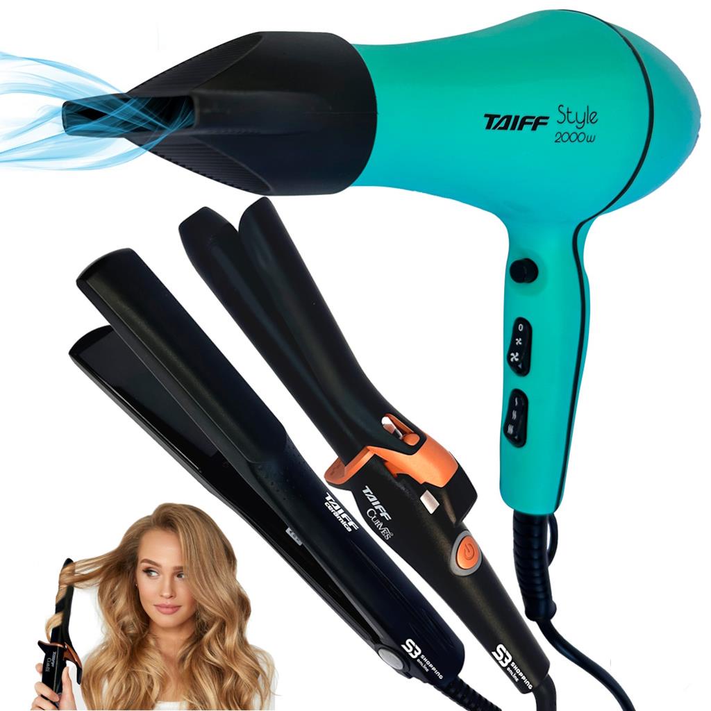 KIT TAIFF PRO SECADOR DE CABELOS 2000W E CHAPINHA E MODELADOR 25MM ...