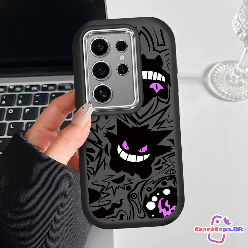 Pokémon Gengar Gordinho capinha Para Samsung A03 04 05 ES 20 21 22 23 24 FE Ultra Plus