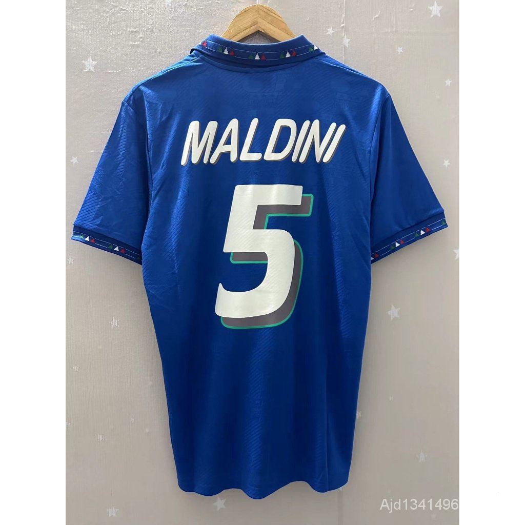 1994 Itália MALDINI R.BAGGIO Alta Qualidade T-Shirt Personalizado Para Casa Retro Camisas De Futebol