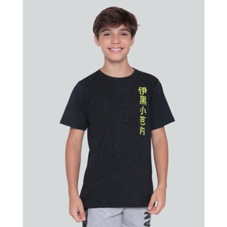 Camiseta Juvenil Botonê Anime Preta