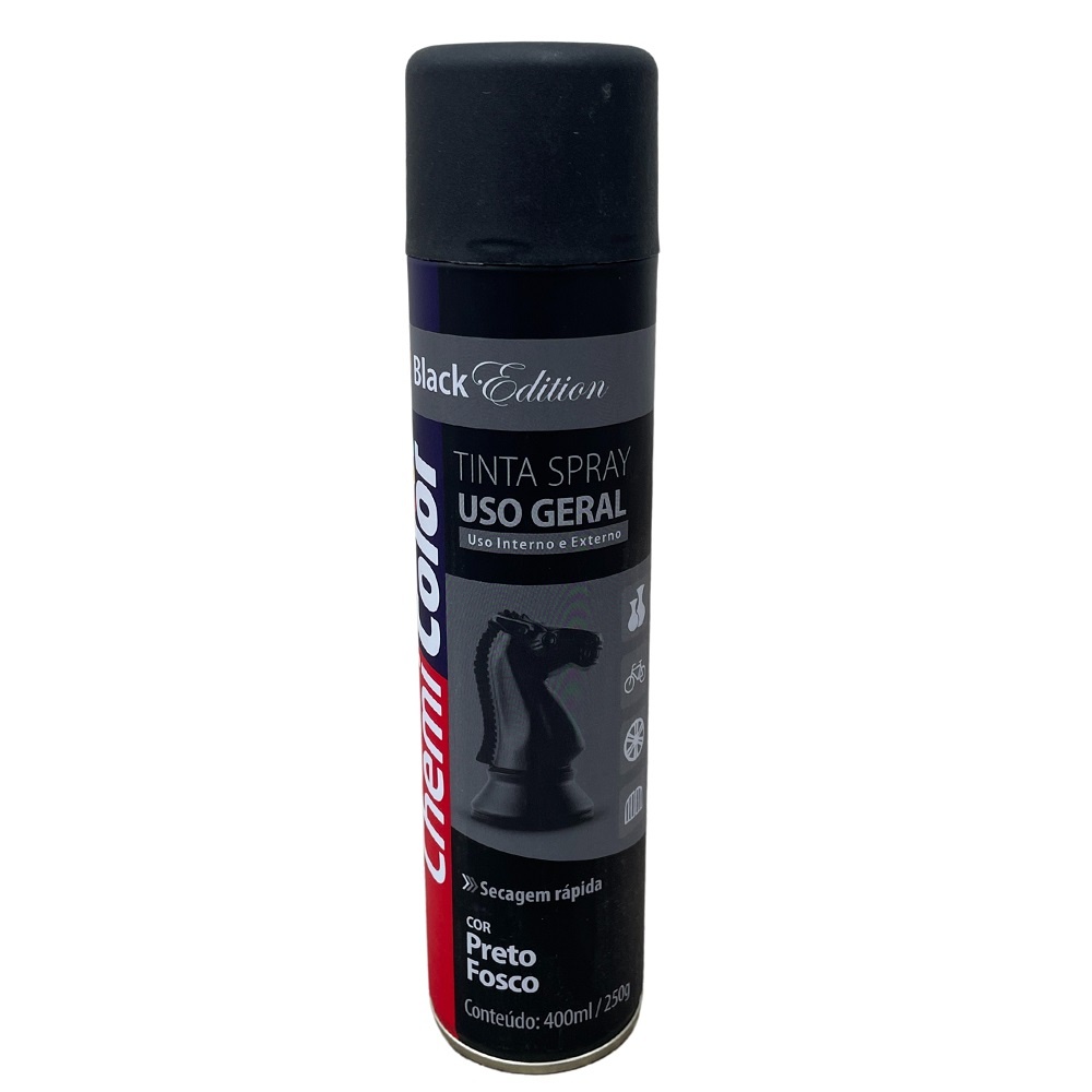 SPRAY UG PRETO FOSCO 400ml - CHEMICOLOR | Shopee Brasil