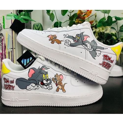 Tênis Nike Personalizado Feminino Cano Baixo Air Force Tom e Jerry 34 ao 39 Lançamento 2023