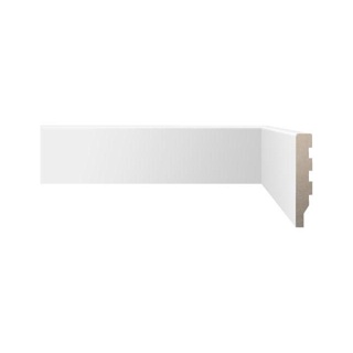 Rodapé Liso 10x240cm Branco Fit Biancogres