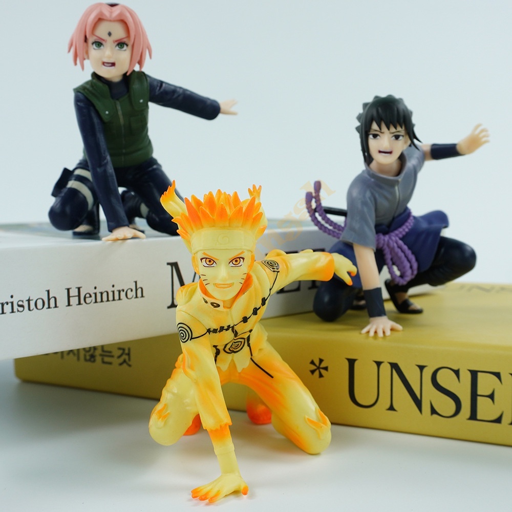 Naruto sasuke boneca para crianças, brinquedo personagem de desenho animado  japonês, genuíno, de pé, feito de acrílico, unisex - AliExpress