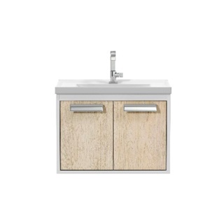 Gabinete de banheiro Cerocha com lavatório 51cm berlin e branco Rigel