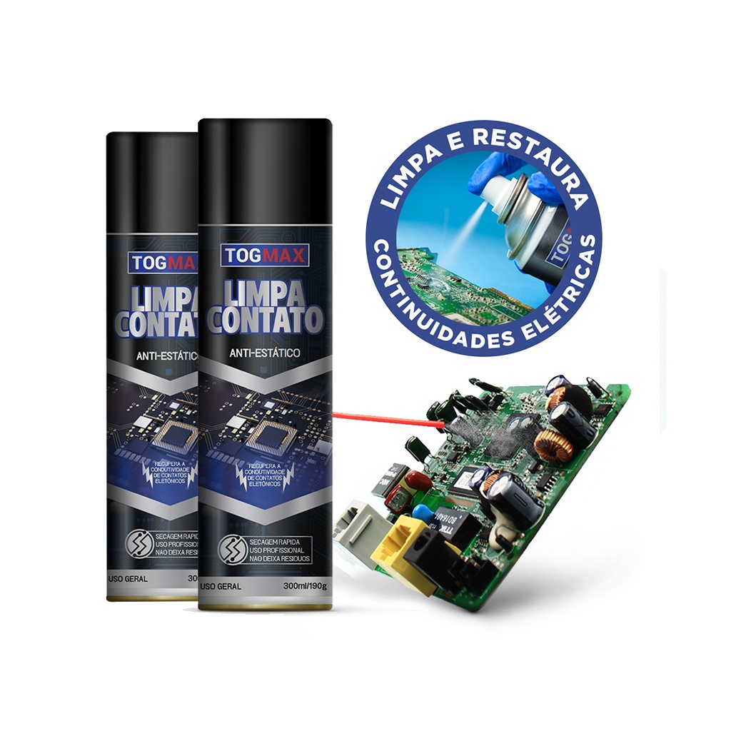 Kit Limpa Contato Placas2 Unidades pronto Para Uso Recomendado Linha Premium Tog Max
