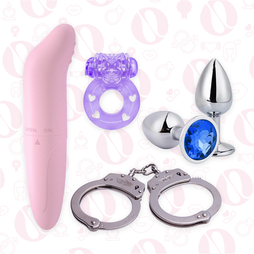 Kit Sex Shop Apimentar A Relação Casal Vibro + Plug + Géis