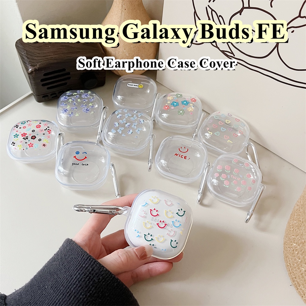 Estoque Pronto ! Para Samsung Galaxy Buds FE Estojo Padrão Flor Cromática De Silicone Macio Fones De Ouvido