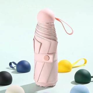 Guarda Chuva Portátil dede sol Caso Óculos Da Cápsula ultra light mini Sombrinha Bolso