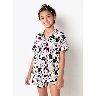 Camisola Manga Curta Viscolycra Feminino Vaca Colorful - Puket