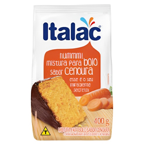 Monte Seu KIT Mistura para Bolo Italac Sabor Cenoura - 400g - lj Maranata  Cosméticos - Extra