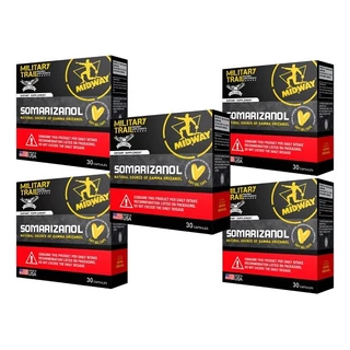 5x Somarizanol Hipertrofia Muscular 30 Doses Midway + Força