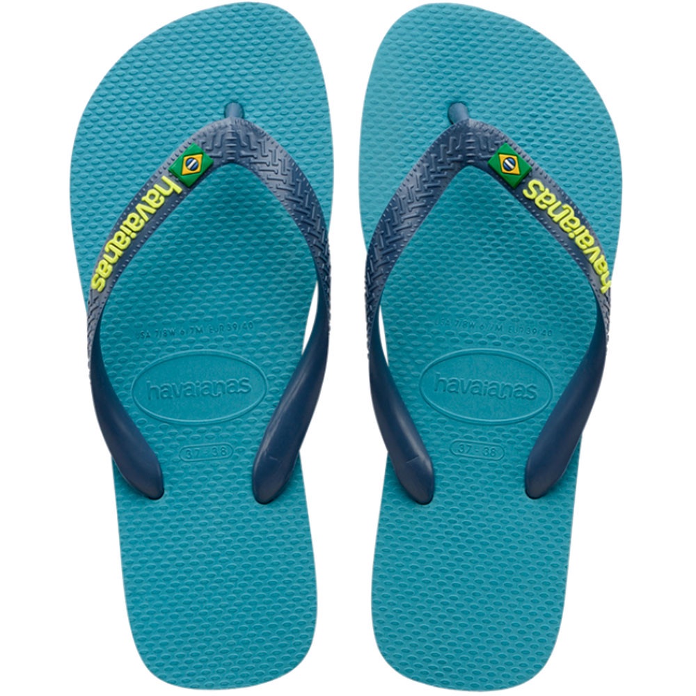 Chinelo Havaianas Brasil Logo Azul Nautico