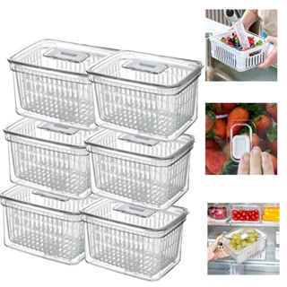 Organizador Geladeira Cozinha Acrílico 31x22x9 Cm Kit 3 Un Cor Transparente