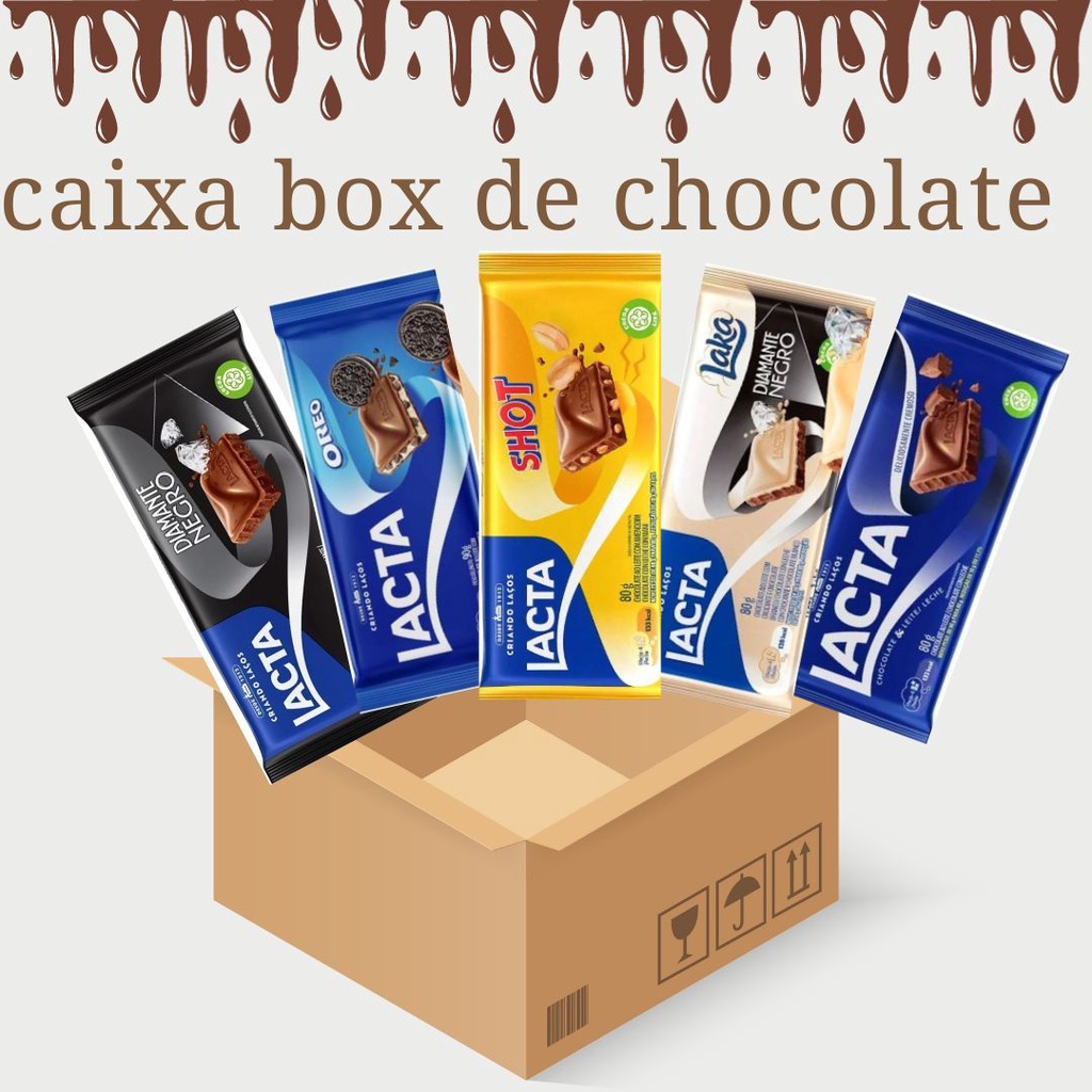 Caixa Box Chocolate Lacta 10 Unidades Sortidos | Shopee Brasil