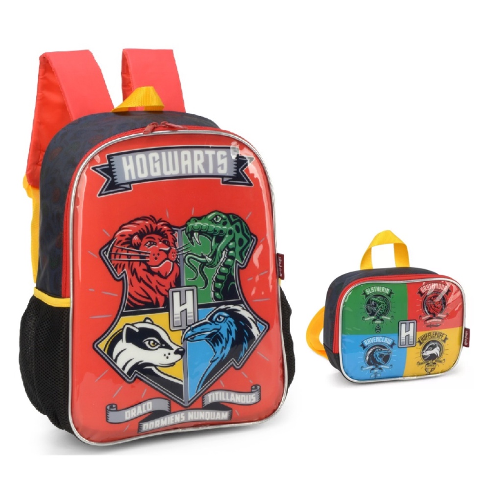 Kit Mochila Grande Costas E Lancheira Harry Potter Hogwart | Shopee Brasil
