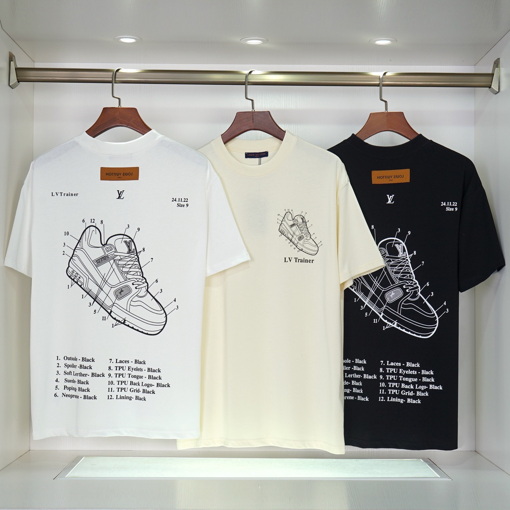 Camiseta LV Manga Curta De Algodão grife masculina import marca