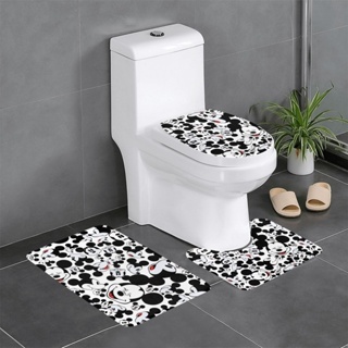Tapete De Banho Mickey 3 Em 1 Conjunto Soft Non-slip Tampa Sanitária