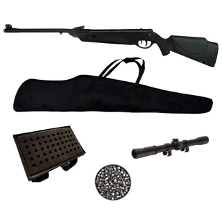 Carabina Pressão Dione Sport 5.5 Nitro Piston 55kg Rossi+ Capa + Luneta 4x20 + Porta Chumbo + Chumbo