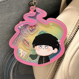 Mob Psycho 100 Keychain Dimple Rocker Mochila Acrílica Pingente Decoração De Cartoon Bonito