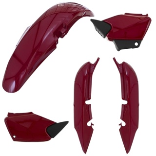 Kit Carenagem Titan125 2006 Protork Vermelho Ipiranga 5 Pçs