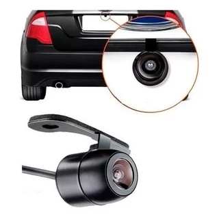 Mini Câmera De Ré Automotiva Borboleta Colorida Universal Preta A Prova D