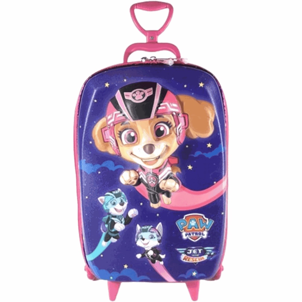 Mochila Infantil Paw Patrol Skye Jet Rosa Maxtoy DIPLOMATA com Rodinha Tripla