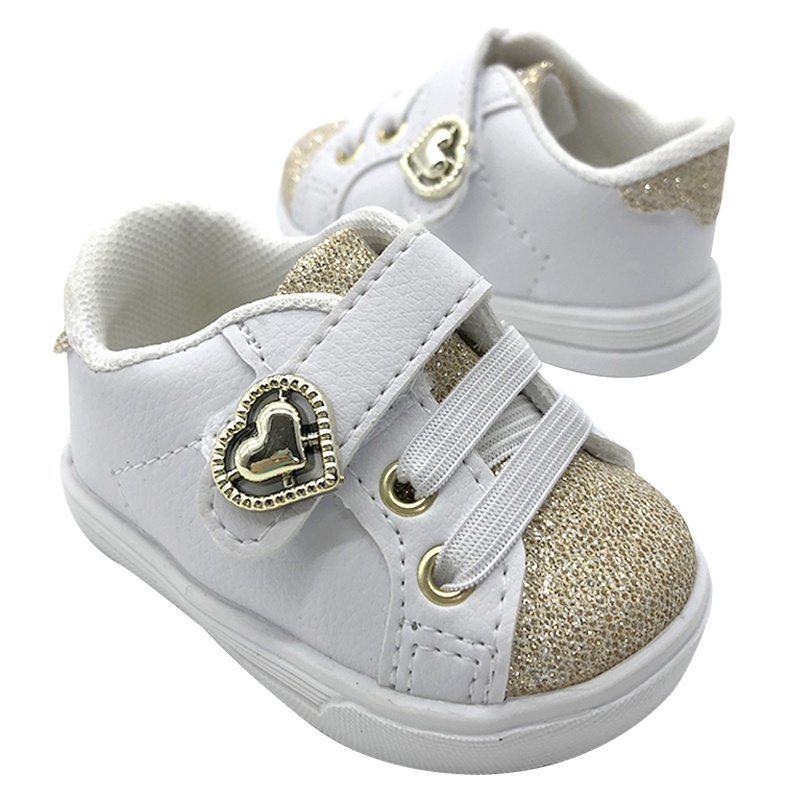 Sapato dourado 2024 infantil bebe