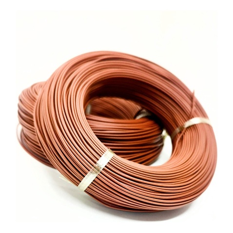100 metros Fio Cabo Cabinho Flexivel Bitola 22awg = 0,30mm Marrom 70° 300V Cobre Nu