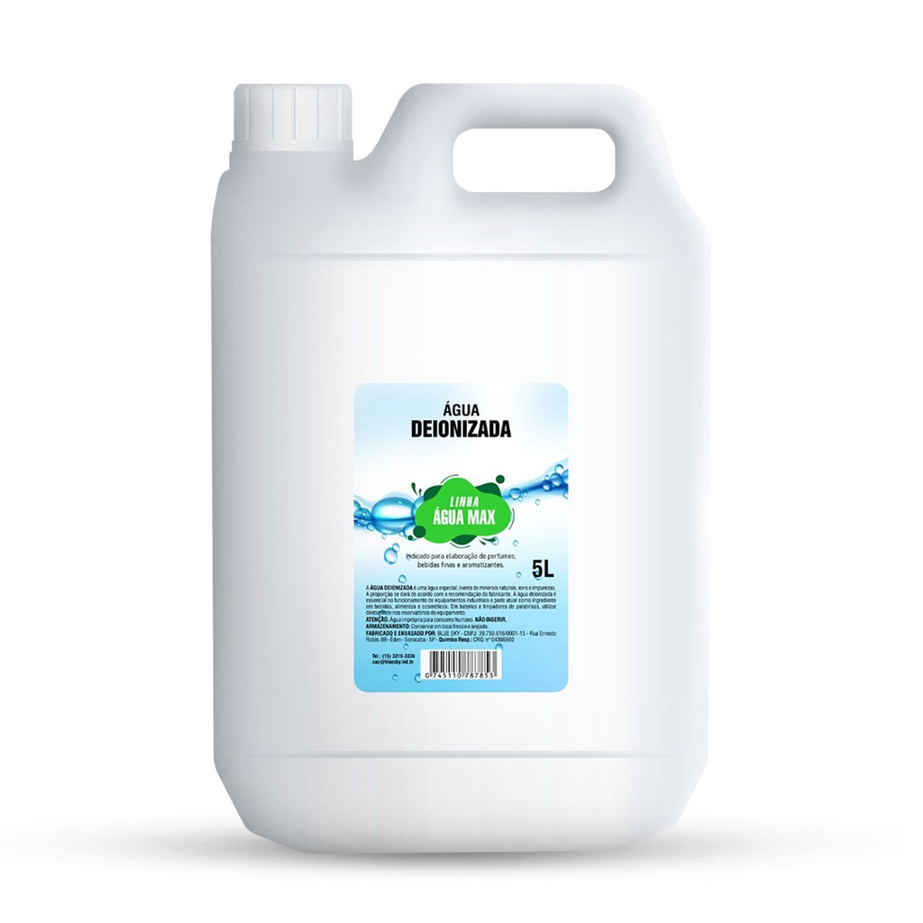 Água Deionizada Pura Para Radiadores Baterias Equipamentos Industriais 5 Litros