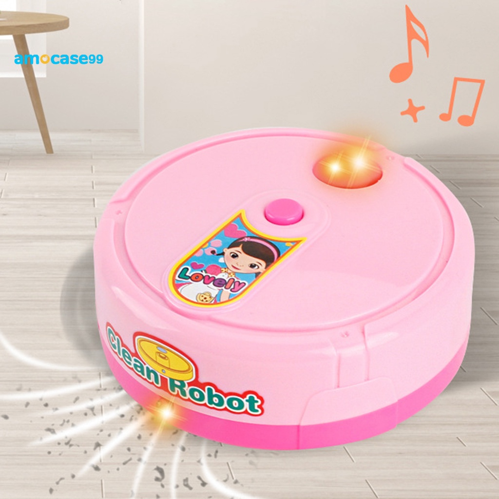 Amo _ Dollhouse Máquina De Limpeza De Música Elétrica Aspirador Robô Varredor Brinquedo
