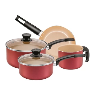 Conjunto de Panelas Antiaderente Panelux Magnific Cereja com 4 Peças