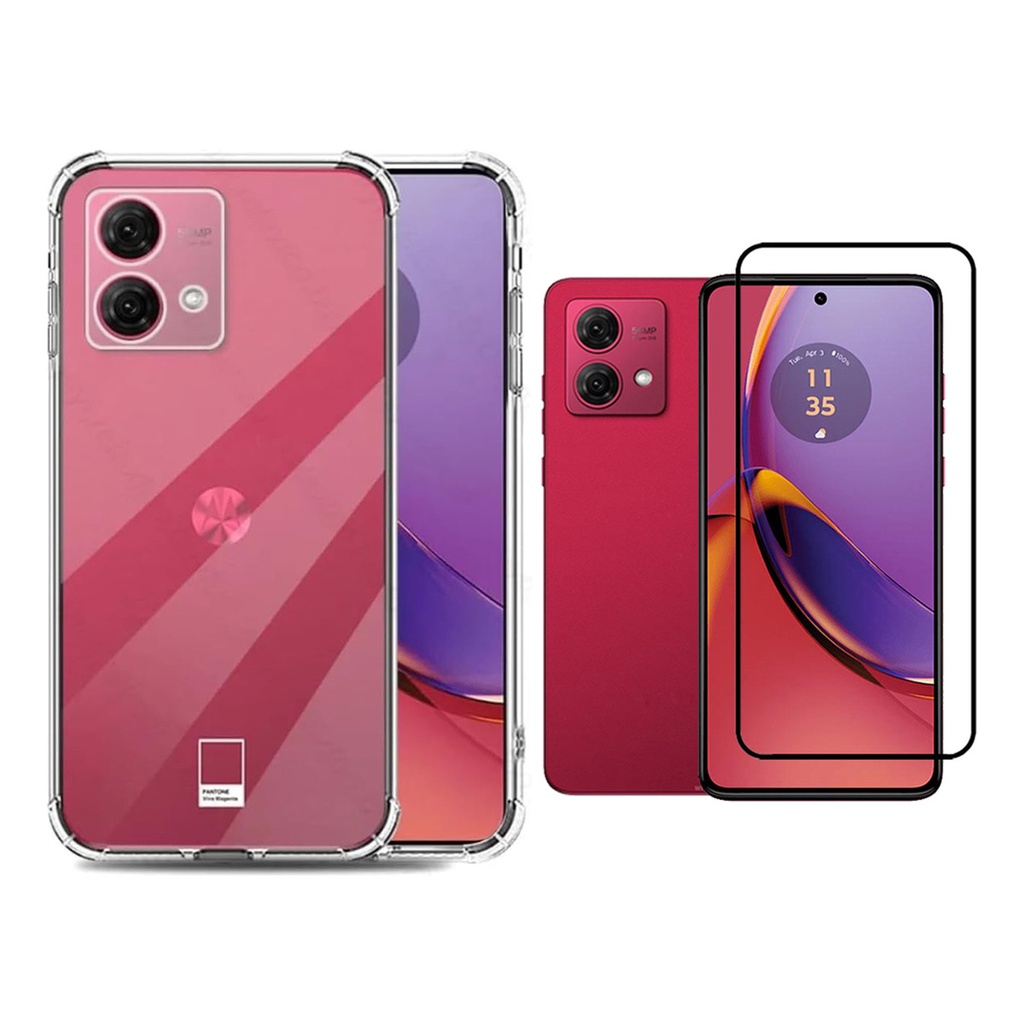 Capa Case Capinha Anti Impacto P/ Motorola Moto G84 5g + Película 3D Vidro Temperado